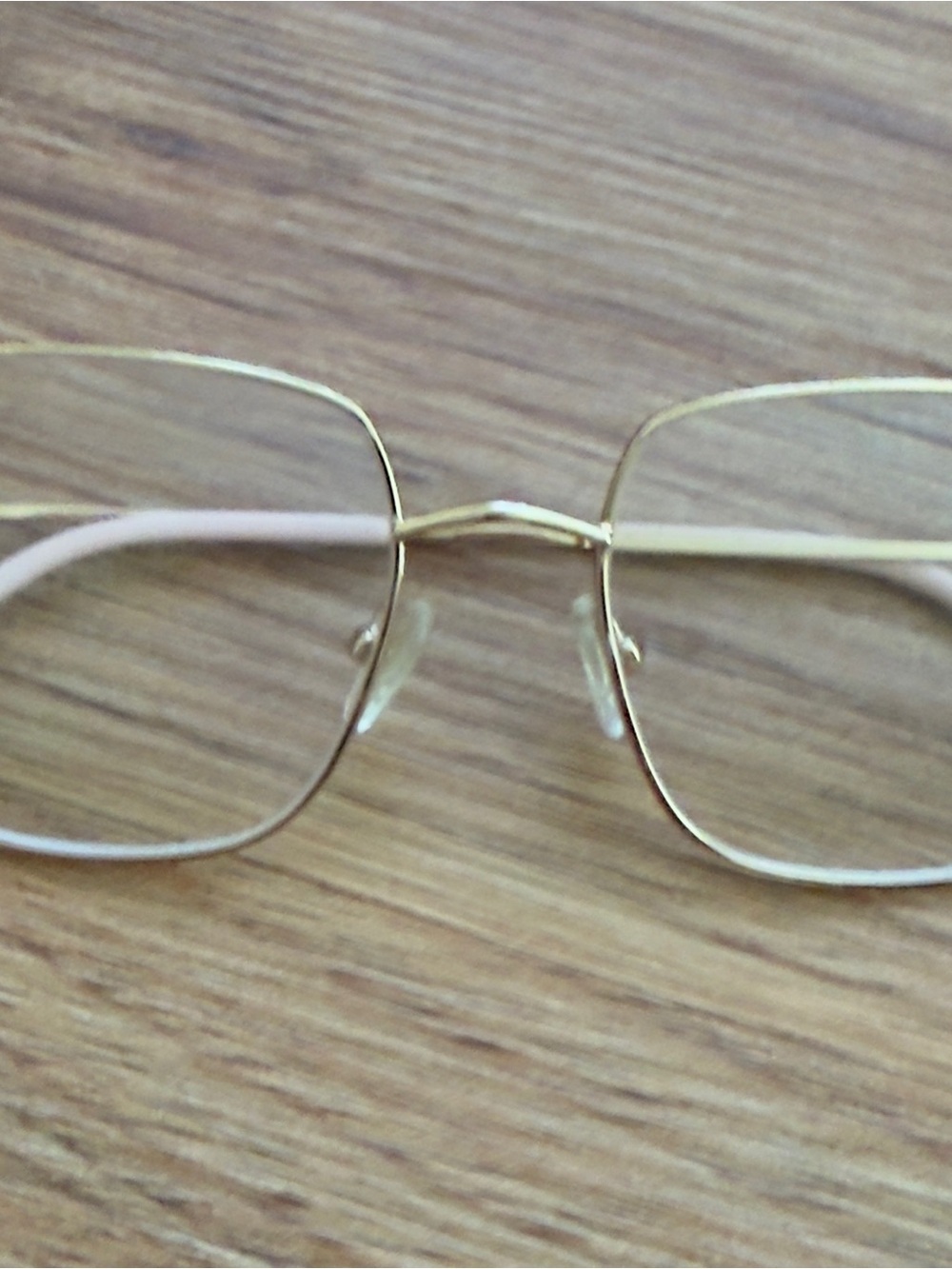 Gold Metal Square Frame Men’s Eyeglasses - Classic Gold